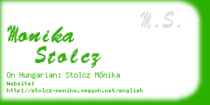 monika stolcz business card